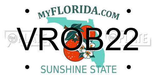 VROB22 Florida License Plate