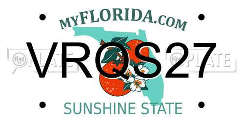 VRQS27 Florida License Plate