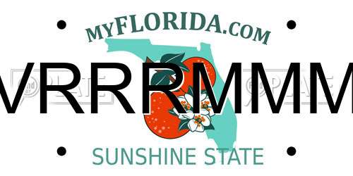 VRRRMMM Florida License Plate