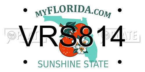 VRS814 Florida License Plate