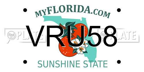 VRU58 Florida License Plate