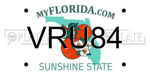 VRU84 Florida License Plate