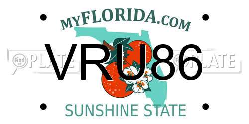 VRU86 Florida License Plate