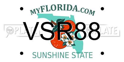 VSR88 Florida License Plate