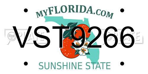 VST9266 Florida License Plate