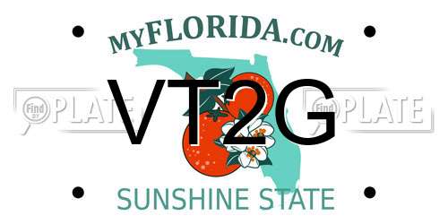 VT2G Florida License Plate