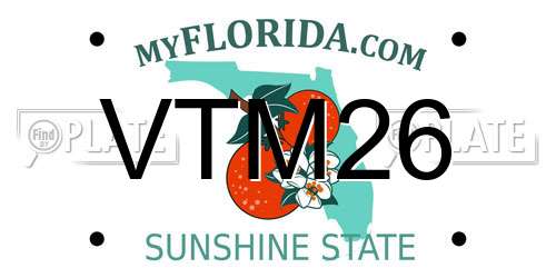 VTM26 Florida License Plate