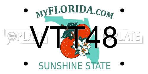 VTT48 Florida License Plate