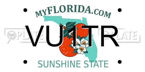 VU1TR Florida License Plate