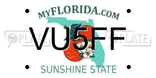 VU5FF Florida License Plate