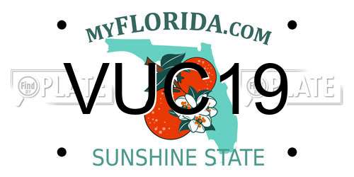 VUC19 Florida License Plate
