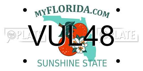 VUL48 Florida License Plate