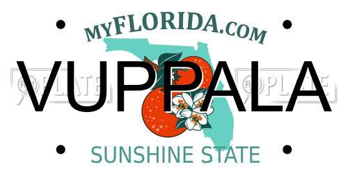 VUPPALA Florida License Plate
