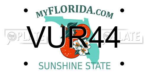 VUR44 Florida License Plate