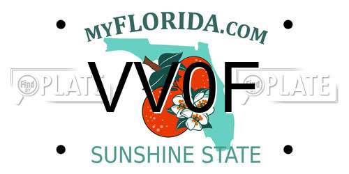 VV0F Florida License Plate