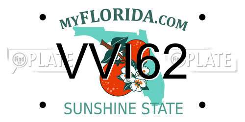 VVI62 Florida License Plate