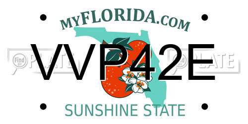 VVP42E Florida License Plate