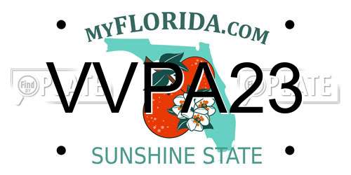 VVPA23 Florida License Plate