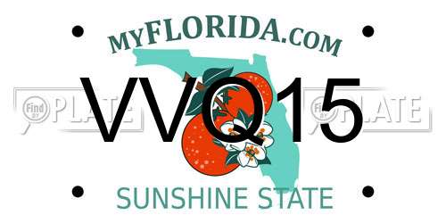 VVQ15 Florida License Plate