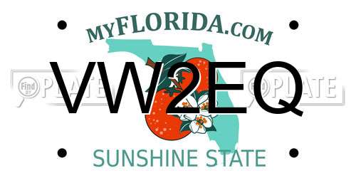 VW2EQ Florida License Plate