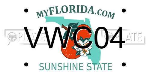 VWC04 Florida License Plate