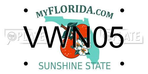 VWN05 Florida License Plate