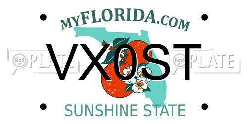 VX0ST Florida License Plate