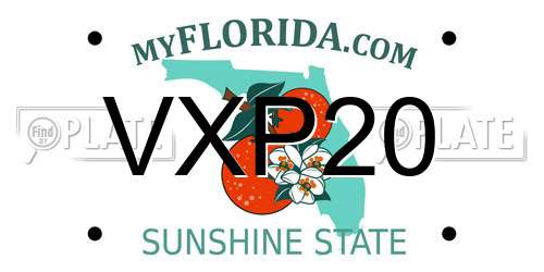 VXP20 Florida License Plate
