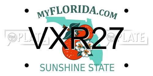 VXR27 Florida License Plate