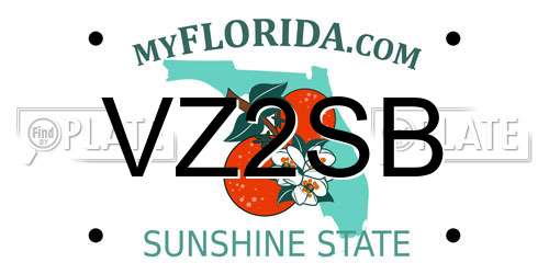 VZ2SB Florida License Plate