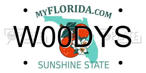 W00DYS Florida License Plate