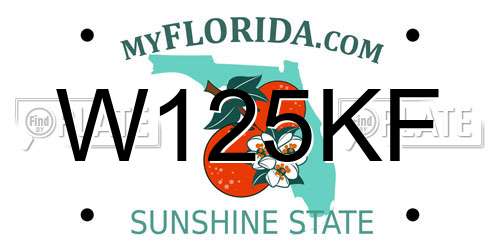 W125KF Florida License Plate