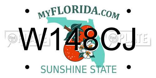 W148CJ Florida License Plate