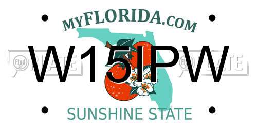 W15IPW Florida License Plate
