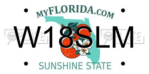 W18SLM Florida License Plate