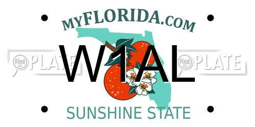 W1AL Florida License Plate
