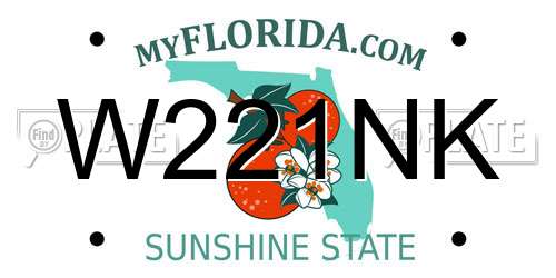 W221NK Florida License Plate