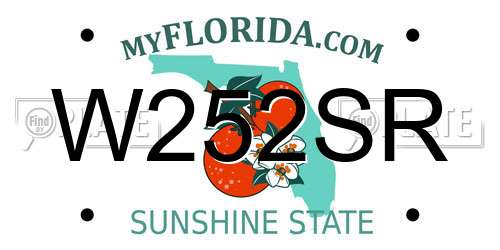 W252SR Florida License Plate