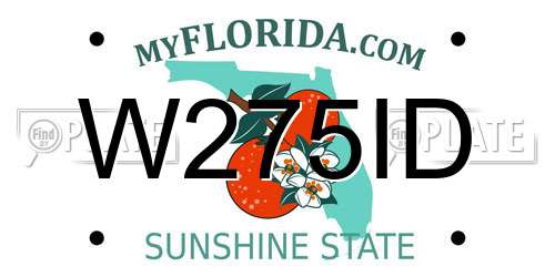 W275ID Florida License Plate