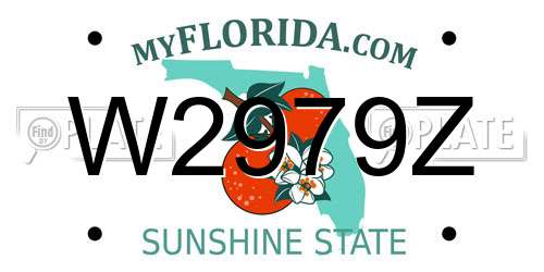 W2979Z Florida License Plate