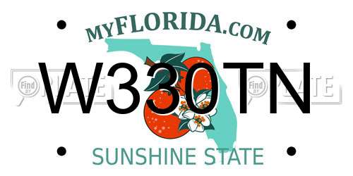 W330TN Florida License Plate