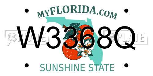W3368Q Florida License Plate
