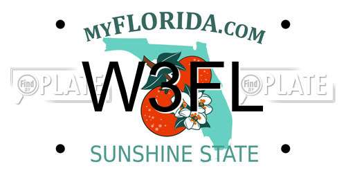 W3FL Florida License Plate