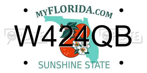 W424QB Florida License Plate