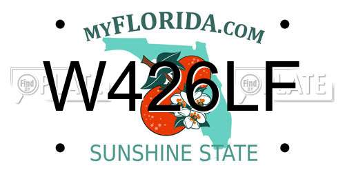 W426LF Florida License Plate