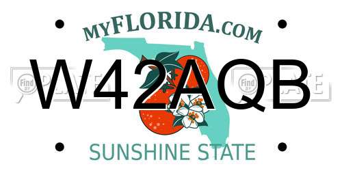 W42AQB Florida License Plate