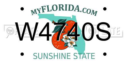W4740S Florida License Plate