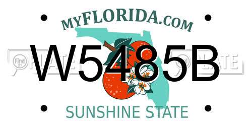 W5485B Florida License Plate