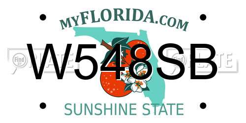 W548SB Florida License Plate
