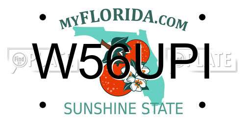 W56UPI Florida License Plate